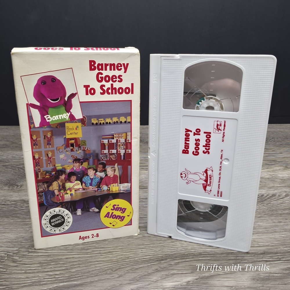 Vintage‎ Barney - Barney Goes to School (VHS, 1989)